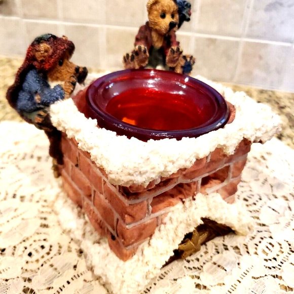 Boyds Bears & Friends Elgin Elliot Elves Toasty Warm Figurine Style 2771 Votive - Picture 5 of 6